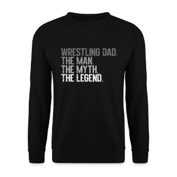 Lutte Papa Lutteur Hommes Fête des Pères - Sweat-shirt Unisexe - noir - Devant - Alina (178cm) & Michal (187cm)