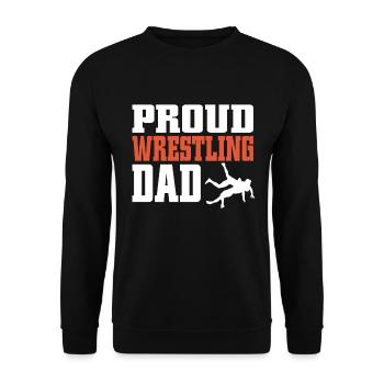 Wrestling Dad Wrestler Men Father's Day - Unisex Sweatshirt - black - Front - Alina (178cm) & Michal (187cm)