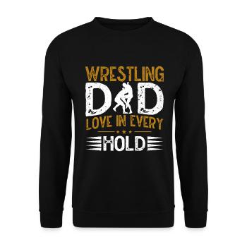 Lutte Papa Lutteur Hommes Fête des Pères - Sweat-shirt Unisexe - noir - Devant - Alina (178cm) & Michal (187cm)