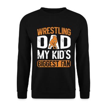 Wrestling Dad Wrestler Männer Vatertag - Unisex Pullover - Schwarz - Vorne - Alina (178cm) & Michal (187cm)