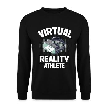 Virtual Reality VR Gamer Funnz - Unisex Pullover - Schwarz - Vorne - Alina (178cm) & Michal (187cm)