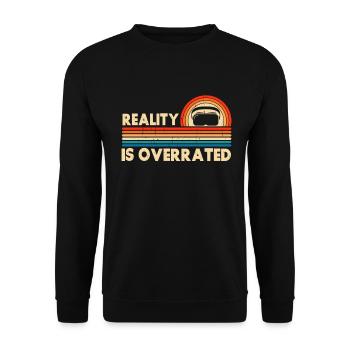 Virtual Reality VR Gamer Funnz - Unisex Pullover - Schwarz - Vorne - Alina (178cm) & Michal (187cm)