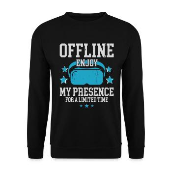 Virtual Reality VR Gamer Funnz - Unisex Pullover - Schwarz - Vorne - Alina (178cm) & Michal (187cm)