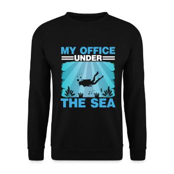 Tauchschung Taucher Ozeanliebhaber - Unisex Pullover - Schwarz - Vorne - Alina (178cm) & Michal (187cm)