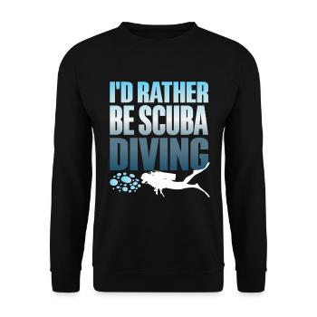 Tauchschung Taucher Ozeanliebhaber - Unisex Pullover - Schwarz - Vorne - Alina (178cm) & Michal (187cm)
