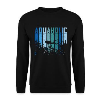 Tauchschung Taucher Ozeanliebhaber - Unisex Pullover - Schwarz - Vorne - Alina (178cm) & Michal (187cm)