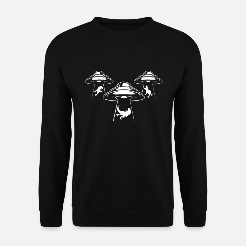 Alien Dinosaur UFO Abduction - Unisex Sweatshirt - black