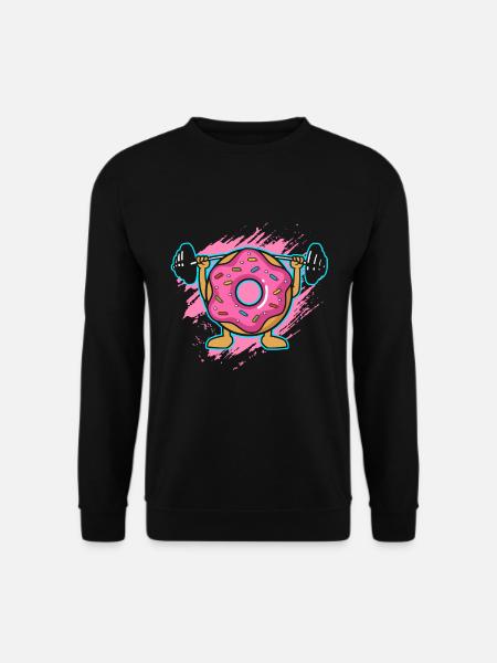 Donut PowerLifting Workout -Weightlifter - Unisex Sweatshirt - black