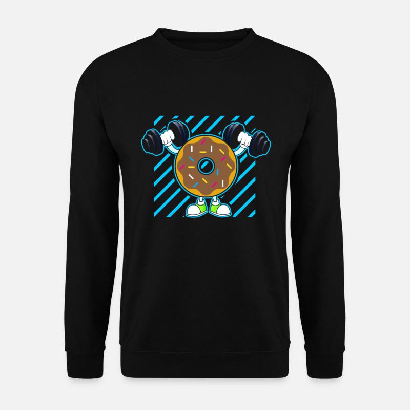 Donut PowerLifting Workout -Gewichtheber - Unisex Pullover - Schwarz