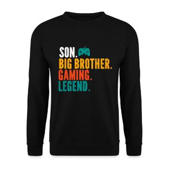 Big Brother Video Gamer New Brother Gaming - Sweat-shirt Unisexe - noir - Devant - Alina (178cm) & Michal (187cm)