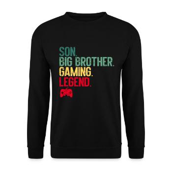 Big Brother Video Gamer New Brother Gaming - Sweat-shirt Unisexe - noir - Devant - Alina (178cm) & Michal (187cm)