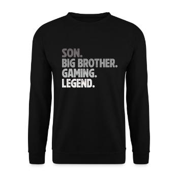 Big Brother Video Gamer New Brother Gaming - Sweat-shirt Unisexe - noir - Devant - Alina (178cm) & Michal (187cm)