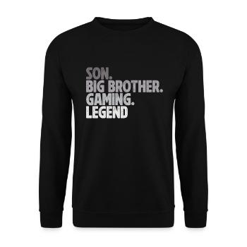 Big Brother Video Gamer New Brother Gaming - Sweat-shirt Unisexe - noir - Devant - Alina (178cm) & Michal (187cm)