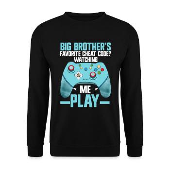 Big Brother Video Gamer New Brother Gaming - Sweat-shirt Unisexe - noir - Devant - Alina (178cm) & Michal (187cm)
