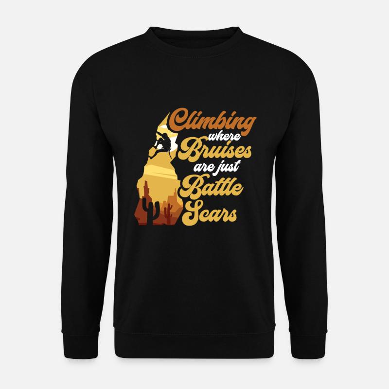Klettern Mountain Boulder Climble Climber - Unisex Pullover - Schwarz