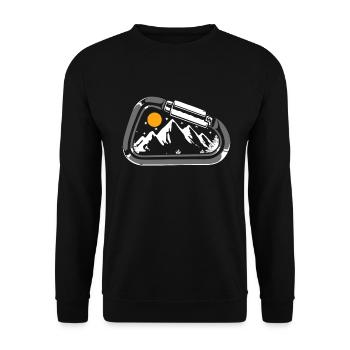 Klettern Mountain Boulder Climble Climber - Unisex Pullover - Schwarz - Vorne - Alina (178cm) & Michal (187cm)