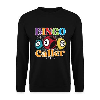 Bingo Caller Bingo Player Gambling Lottery - Unisex Sweatshirt - black - Front - Alina (178cm) & Michal (187cm)