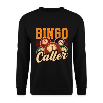 Bingo Caller Bingo Player Gambling Lottery - Unisex Sweatshirt - black - Front - Alina (178cm) & Michal (187cm)