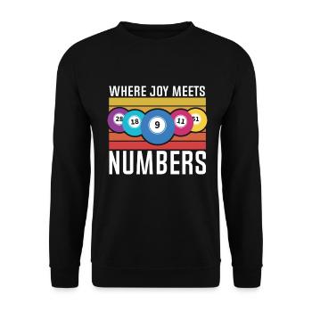 Bingo Caller Bingo Player Gambling Lottery - Unisex Sweatshirt - black - Front - Alina (178cm) & Michal (187cm)