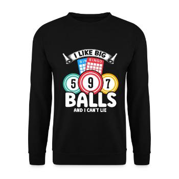 Bingo Caller Bingo Player Gambling Lottery - Unisex Sweatshirt - black - Front - Alina (178cm) & Michal (187cm)