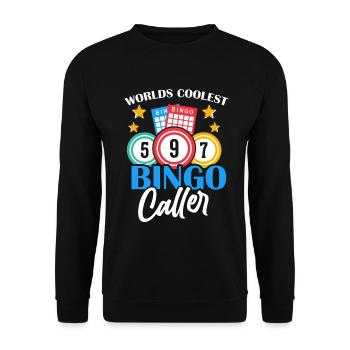 Bingo Caller Bingo Player Gambling Lottery - Unisex Sweatshirt - black - Front - Alina (178cm) & Michal (187cm)