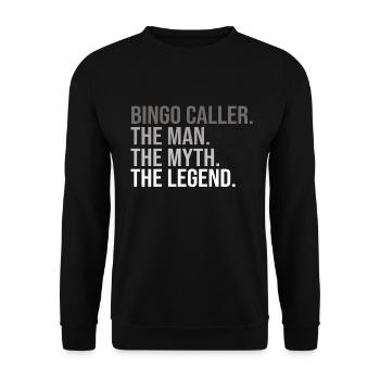 Bingo Caller Bingo Player Gambling Lottery - Unisex Sweatshirt - black - Front - Alina (178cm) & Michal (187cm)