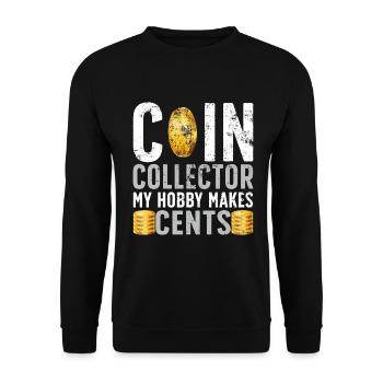 Collectionneurs de pièces de monnaie Numismatique Collectionner des pièces de monnaie - Sweat-shirt Unisexe - noir - Devant - Alina (178cm) & Michal (187cm)