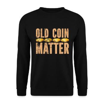 Collectionneurs de pièces de monnaie Numismatique Collectionner des pièces de monnaie - Sweat-shirt Unisexe - noir - Devant - Alina (178cm) & Michal (187cm)