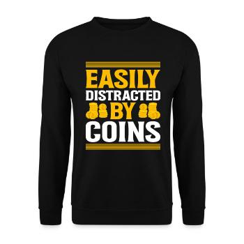 Collectionneurs de pièces de monnaie Numismatique Collectionner des pièces de monnaie - Sweat-shirt Unisexe - noir - Devant - Alina (178cm) & Michal (187cm)
