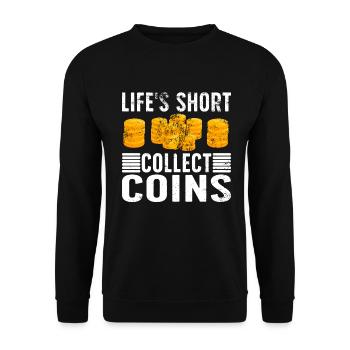 Collectionneurs de pièces de monnaie Numismatique Collectionner des pièces de monnaie - Sweat-shirt Unisexe - noir - Devant - Alina (178cm) & Michal (187cm)