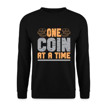 Collectionneurs de pièces de monnaie Numismatique Collectionner des pièces de monnaie - Sweat-shirt Unisexe - noir - Devant - Alina (178cm) & Michal (187cm)