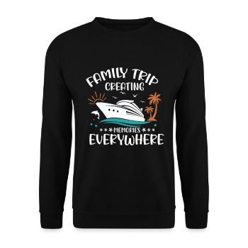 Cruise Family Trip Family Patry Ship Holidays - Unisex Sweatshirt - black - Front - Alina (178cm) & Michal (187cm)
