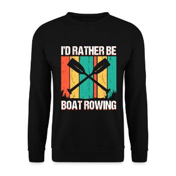 Rowboot Der Crew Boot Rowboot Rower Rowes Rower - Unisex Pullover - Schwarz - Vorne - Alina (178cm) & Michal (187cm)
