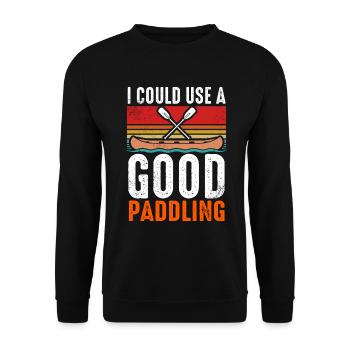 Rowboot Der Crew Boot Rowboot Rower Rowes Rower - Unisex Pullover - Schwarz - Vorne - Alina (178cm) & Michal (187cm)