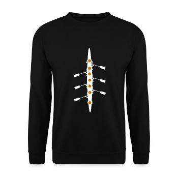 Rowboot Der Crew Boot Rowboot Rower Rowes Rower - Unisex Pullover - Schwarz - Vorne - Alina (178cm) & Michal (187cm)