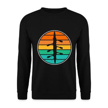 Rowboot Der Crew Boot Rowboot Rower Rowes Rower - Unisex Pullover - Schwarz - Vorne - Alina (178cm) & Michal (187cm)