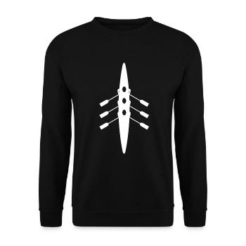 Rowboot Der Crew Boot Rowboot Rower Rowes Rower - Unisex Pullover - Schwarz - Vorne - Alina (178cm) & Michal (187cm)