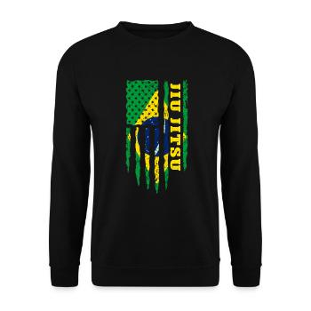 Jiu Jitsu Brésilien BJJ MMA Grappling - Sweat-shirt Unisexe - noir - Devant - Alina (178cm) & Michal (187cm)