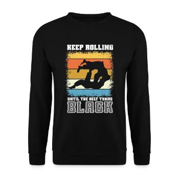 Jiu Jitsu Brésilien BJJ MMA Grappling - Sweat-shirt Unisexe - noir - Devant - Alina (178cm) & Michal (187cm)