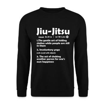 Jiu Jitsu Brésilien BJJ MMA Grappling - Sweat-shirt Unisexe - noir - Devant - Alina (178cm) & Michal (187cm)