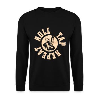 Brazilian Jiu Jitsu BJJ MMA Grappling - Unisex Sweatshirt - black - Front - Alina (178cm) & Michal (187cm)