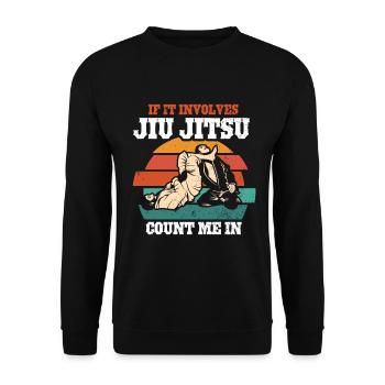 Brazilian Jiu Jitsu BJJ MMA Grappling - Unisex Sweatshirt - black - Front - Alina (178cm) & Michal (187cm)