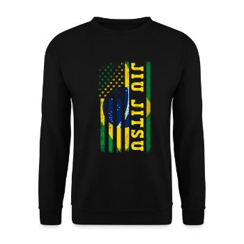 Brazilian Jiu Jitsu BJJ MMA Grappling - Unisex Sweatshirt - black - Front - Alina (178cm) & Michal (187cm)