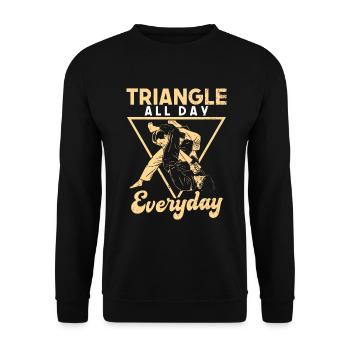 Brazilian Jiu Jitsu BJJ MMA Grappling - Unisex Sweatshirt - black - Front - Alina (178cm) & Michal (187cm)