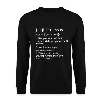 Jiu Jitsu Brésilien BJJ MMA Grappling - Sweat-shirt Unisexe - noir - Devant - Alina (178cm) & Michal (187cm)