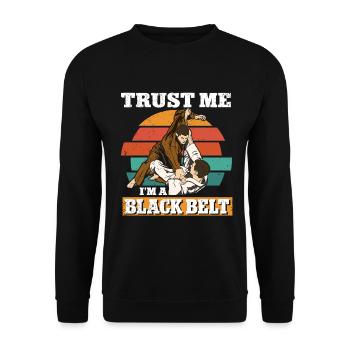 Jiu Jitsu Brésilien BJJ MMA Grappling - Sweat-shirt Unisexe - noir - Devant - Alina (178cm) & Michal (187cm)