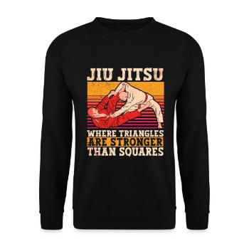 Brazilian Jiu Jitsu BJJ MMA Grappling - Unisex Sweatshirt - black - Front - Alina (178cm) & Michal (187cm)