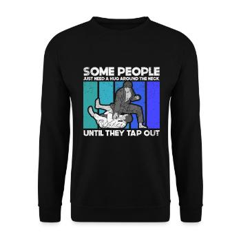 Brazilian Jiu Jitsu BJJ MMA Grappling - Unisex Sweatshirt - black - Front - Alina (178cm) & Michal (187cm)