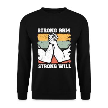 Arm Wrestling Armwrestling Arm Wrestler - Unisex Sweatshirt - black - Front - Alina (178cm) & Michal (187cm)