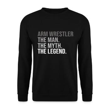 Arm Wrestling Armwrestling Arm Wrestler - Unisex Sweatshirt - black - Front - Alina (178cm) & Michal (187cm)
